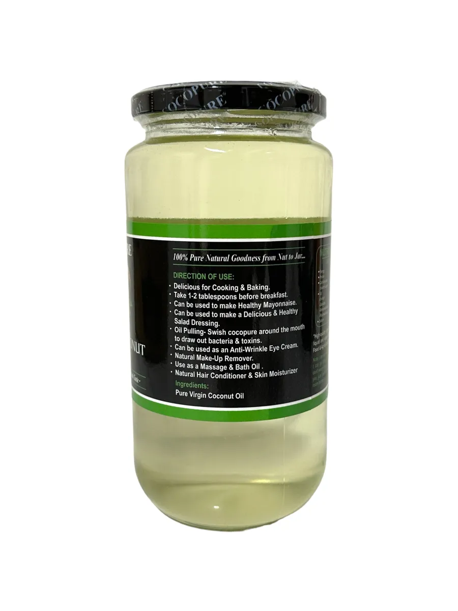 COCOPURE Virgin Coconut Oil 1litre - Image 2