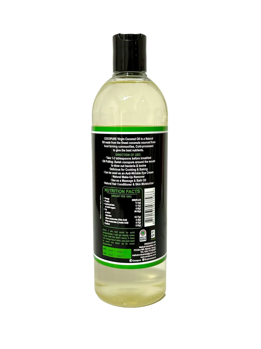 COCOPURE Virgin Coconut Oil- 500ml - Image 3
