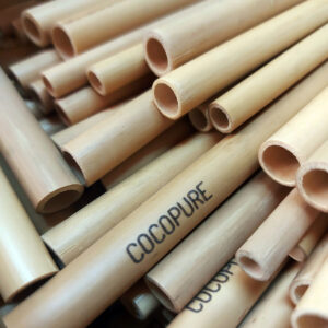 CocoPure natural bamboo straws, reusable and biodegradable eco-friendly alternative to plastic straws Kenya